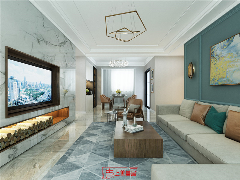 潤德天悅城/138㎡/輕奢風(fēng)格