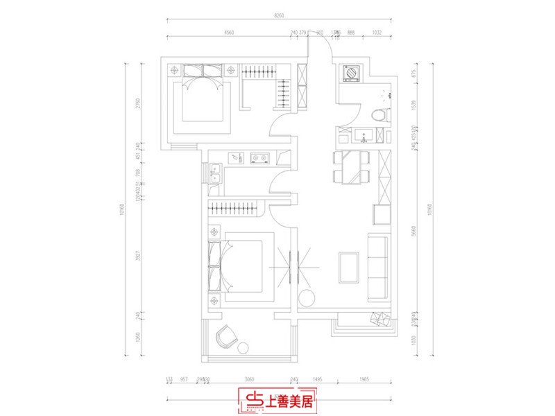 幸福城/88㎡/現(xiàn)代輕奢
