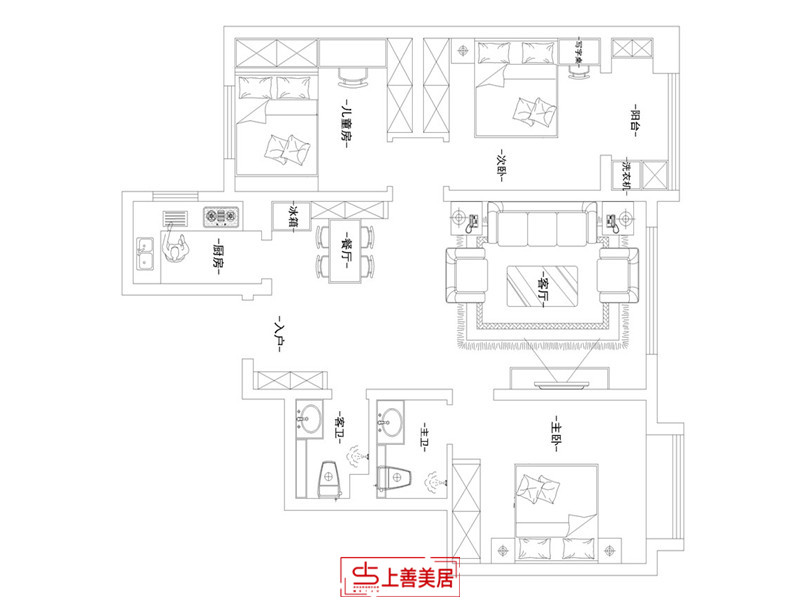 友林國(guó)際/115㎡/現(xiàn)代