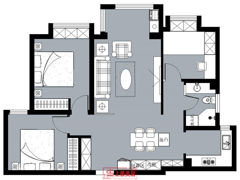 福美十號(hào)院/現(xiàn)代風(fēng)格/100㎡