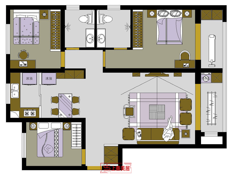 錦繡學府/130㎡/現(xiàn)代風格