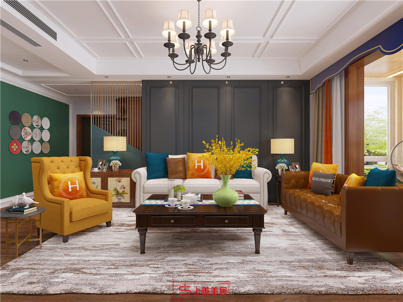 盛世長(zhǎng)安130平現(xiàn)代風(fēng)沙發(fā)墻