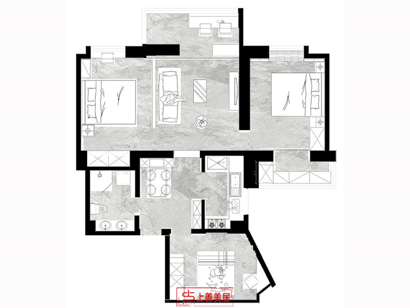 石門小區(qū)/96㎡/現(xiàn)代