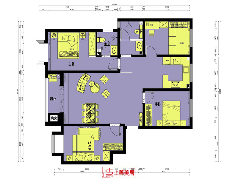 悅庭雅苑/現(xiàn)代風(fēng)格/130㎡