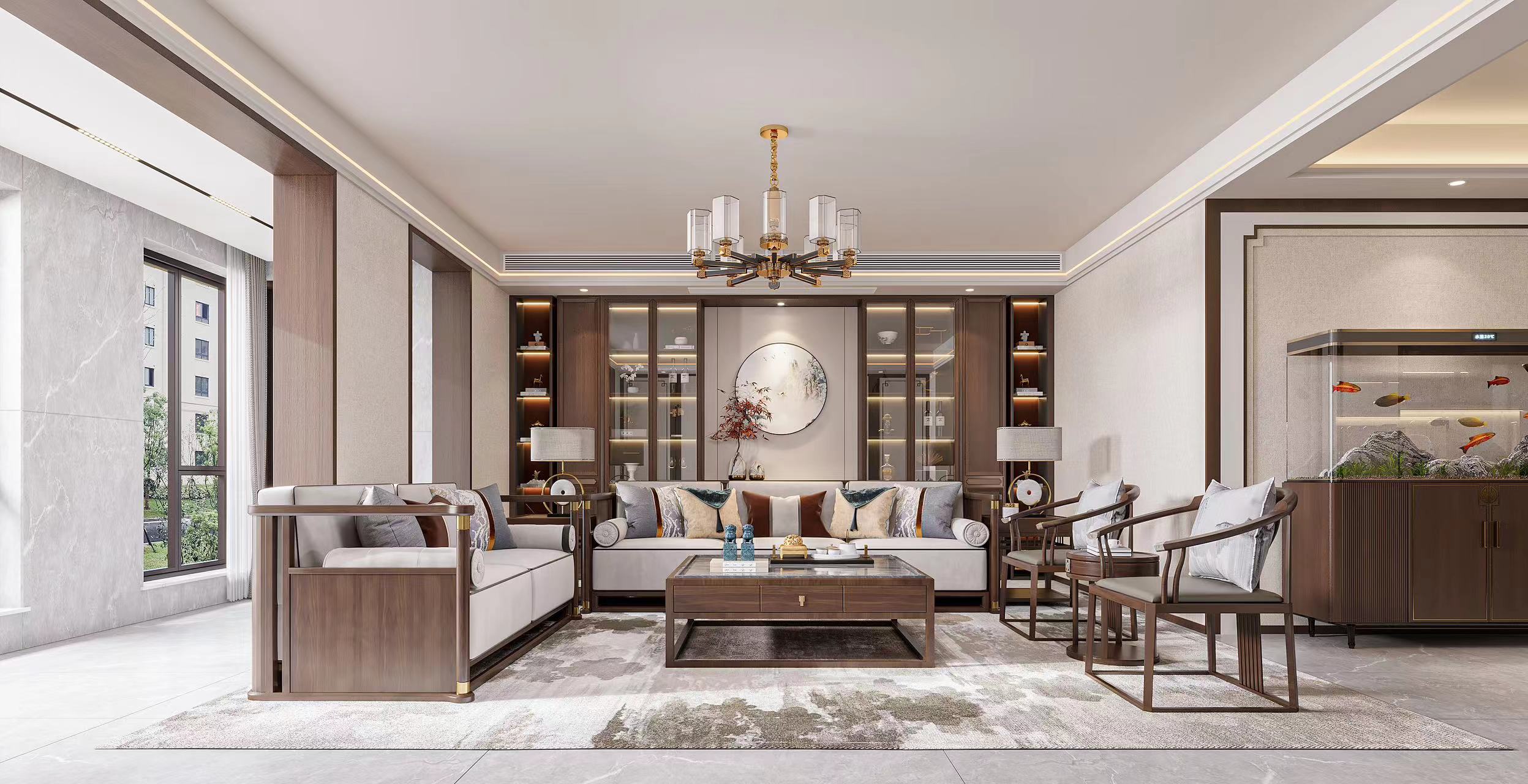 國仕山/245㎡/新中式