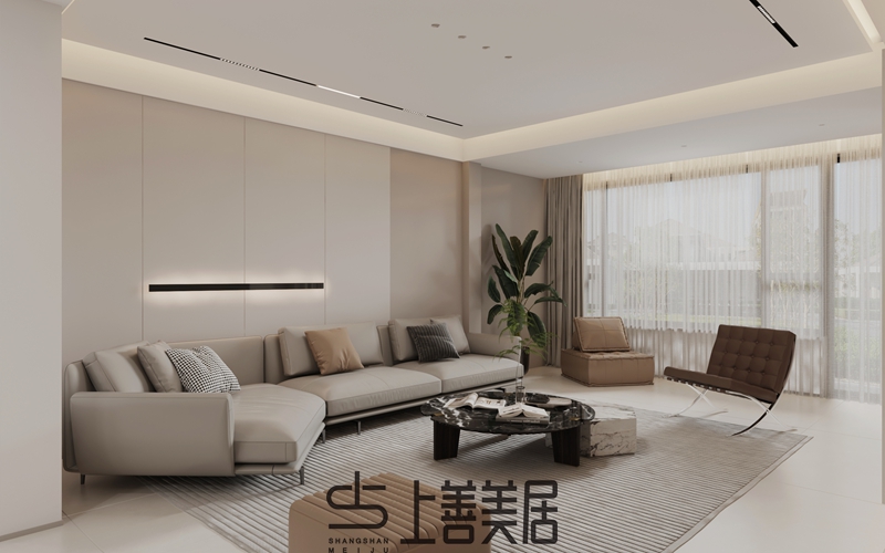 金橋華府138平米奶油風(fēng)裝修設(shè)計(jì)