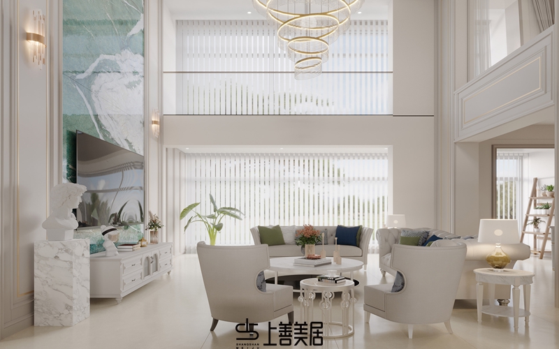 保定康城紫玉府140㎡輕奢裝修案例