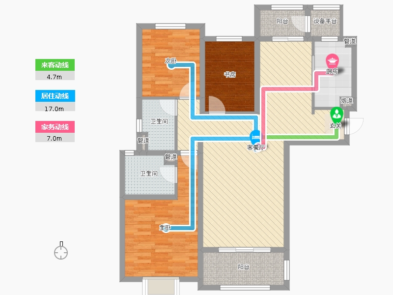 中冶德賢公館3室2廳2衛(wèi)1廚138.00㎡戶型動(dòng)靜線圖 中冶德賢公館3室2廳2衛(wèi)1廚138.00㎡戶型動(dòng)靜線圖
