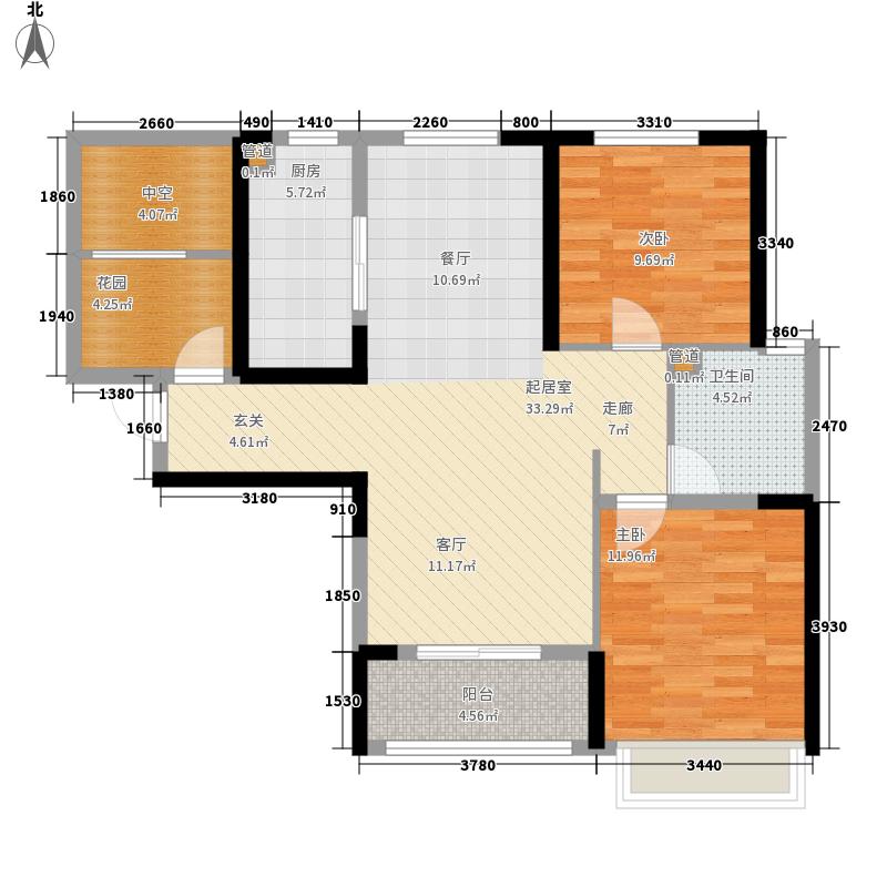 國源和天下2室0廳1衛(wèi)1廚113.00㎡戶型圖