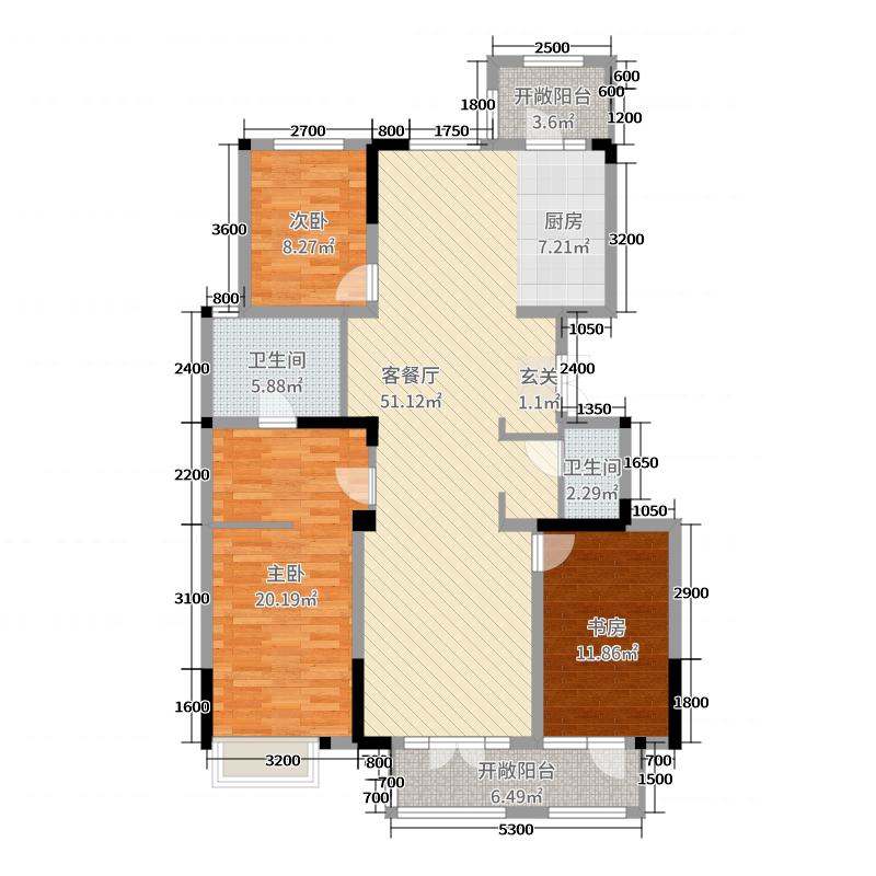 【戶型解析】阿爾卡迪亞榮盛城3室2廳2衛(wèi)1廚144.00㎡ 【戶型解析】阿爾卡迪亞榮盛城3室2廳2衛(wèi)1廚144.00㎡
