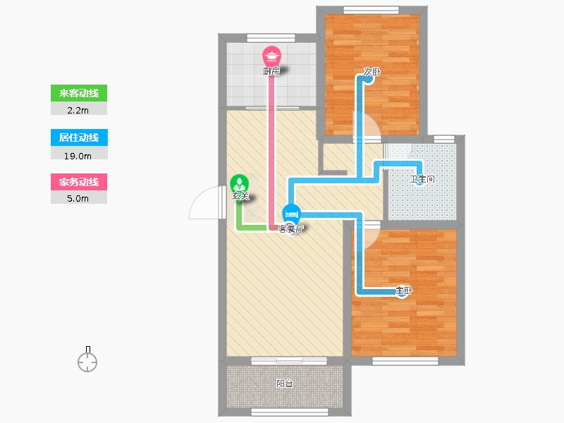 天海容天下2室2廳1衛(wèi)1廚99㎡動(dòng)靜線圖
