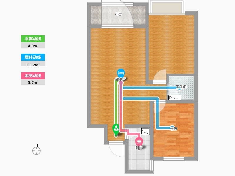 潤(rùn)德天悅城1室2廳1衛(wèi)1廚78㎡動(dòng)靜線圖