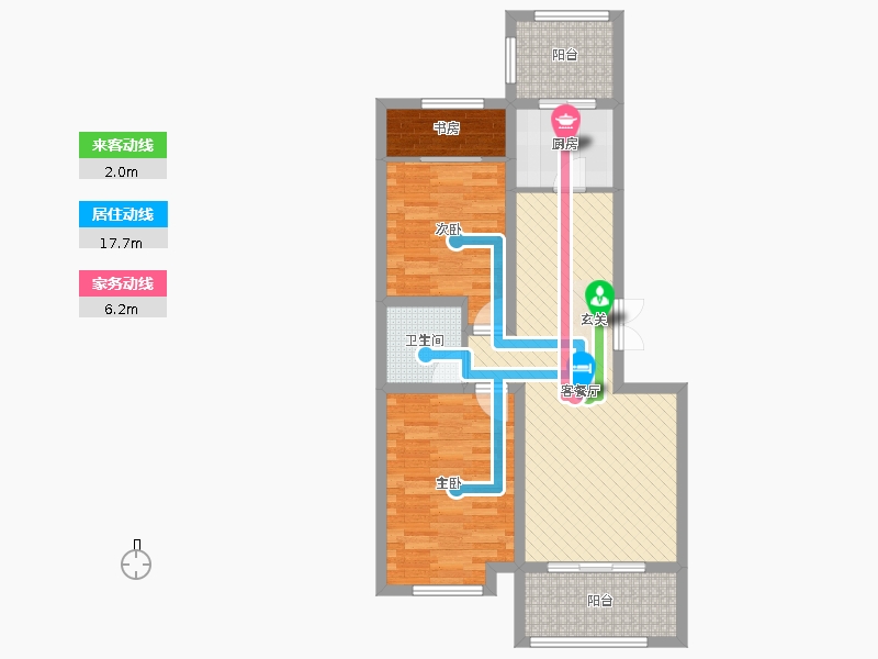 潤(rùn)德天悅城3室2廳1衛(wèi)1廚94㎡動(dòng)靜線圖