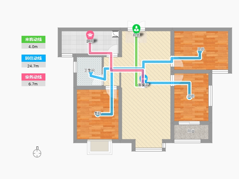 明瀚花香城3室2廳1衛(wèi)1廚112㎡動(dòng)靜線圖
