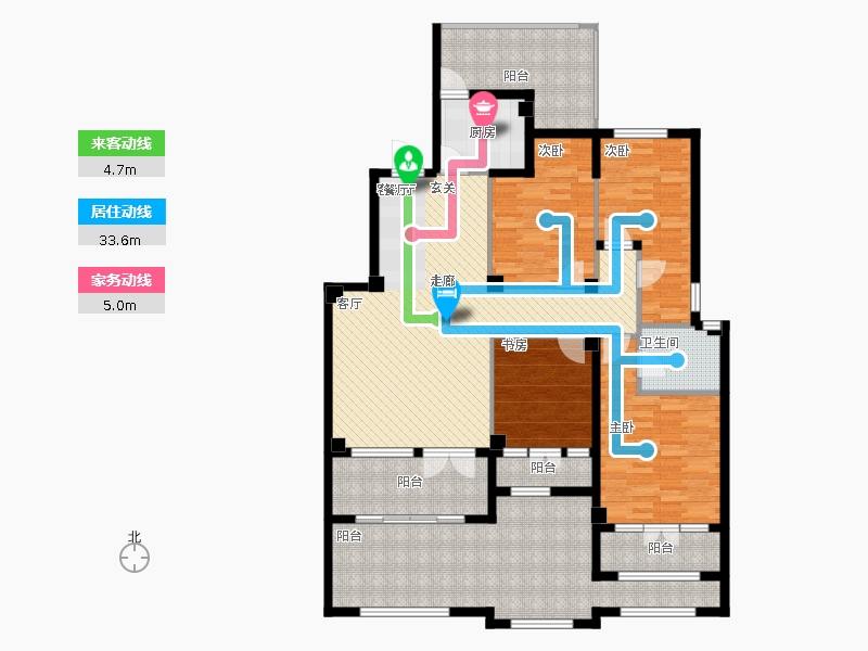天下錦程4室2廳1衛(wèi)1廚209㎡動靜線圖