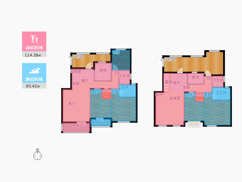 天下錦程5室3廳4衛(wèi)2廚296㎡動靜分區(qū)圖